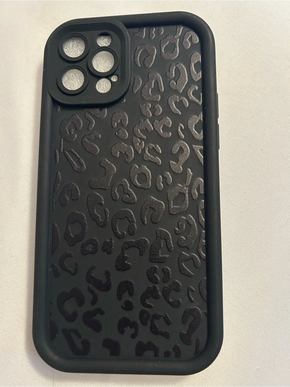 Black Leopard Pattern Protective Phone Case - Unbranded iPhone 12/12pro
